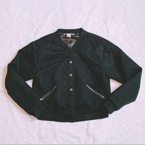 Bomber Jacket with Diamond Pattern